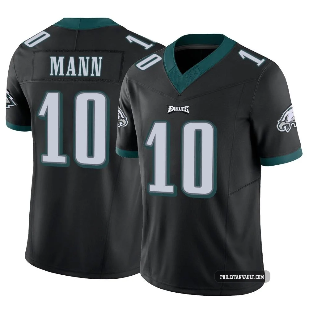 Men's Braden Mann ＃10 Philadelphia Eagles Black Limited Vapor F.U.S.E. Jersey