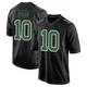 Men's Braden Mann ＃10 Philadelphia Eagles Black/Kelly Game Carbon Green Fashion Jersey