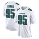 Men's Charles Harris ＃95 Philadelphia Eagles White Game Tundra Fashion Jersey