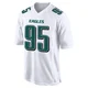 Men's Charles Harris ＃95 Philadelphia Eagles White Game Tundra Fashion Jersey