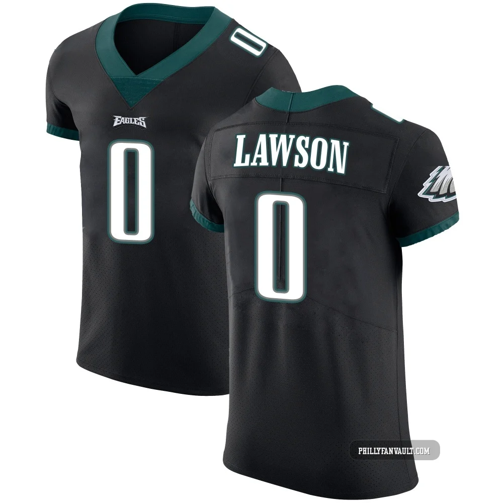 Men's Deontae Lawson ＃0 Philadelphia Eagles Black Elite Alternate Vapor Untouchable Jersey