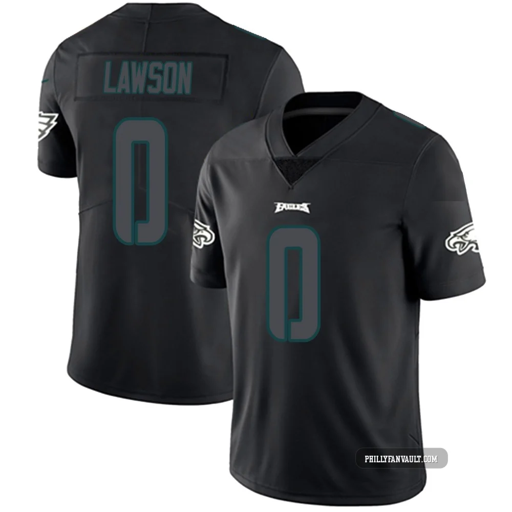 Men's Deontae Lawson ＃0 Philadelphia Eagles Black Impact Limited Jersey