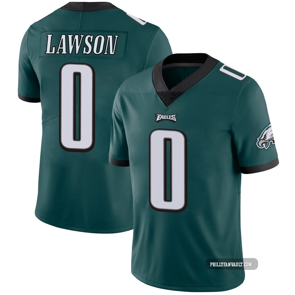 Men's Deontae Lawson ＃0 Philadelphia Eagles Green Limited Midnight Team Color Vapor Untouchable Jersey