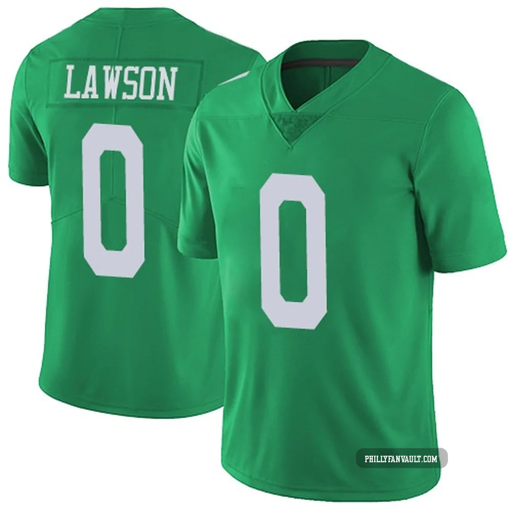 Men's Deontae Lawson ＃0 Philadelphia Eagles Green Limited Vapor Untouchable Jersey