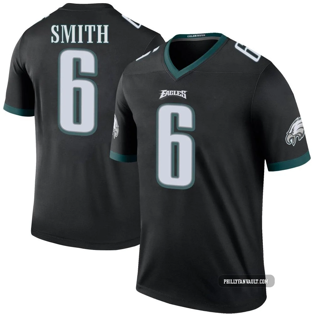 Men's DeVonta Smith ＃6 Philadelphia Eagles Black Legend Color Rush Jersey