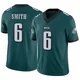Men's DeVonta Smith ＃6 Philadelphia Eagles Green Limited Vapor F.U.S.E. Jersey