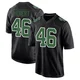 Men's Griffin Hebert ＃46 Philadelphia Eagles Black/Kelly Game Carbon Green Fashion Jersey