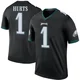 Men's Jalen Hurts ＃1 Philadelphia Eagles Black Legend Color Rush Jersey