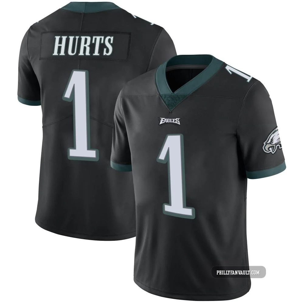 Men's Jalen Hurts ＃1 Philadelphia Eagles Black Limited Alternate Vapor Untouchable Jersey