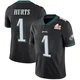 Men's Jalen Hurts ＃1 Philadelphia Eagles Black Limited Alternate Vapor Untouchable Super Bowl LIX Jersey