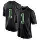 Men's Jalen Hurts ＃1 Philadelphia Eagles Black/Kelly Game Carbon Green Fashion Jersey