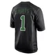 Men's Jalen Hurts ＃1 Philadelphia Eagles Black/Kelly Game Carbon Green Fashion Jersey