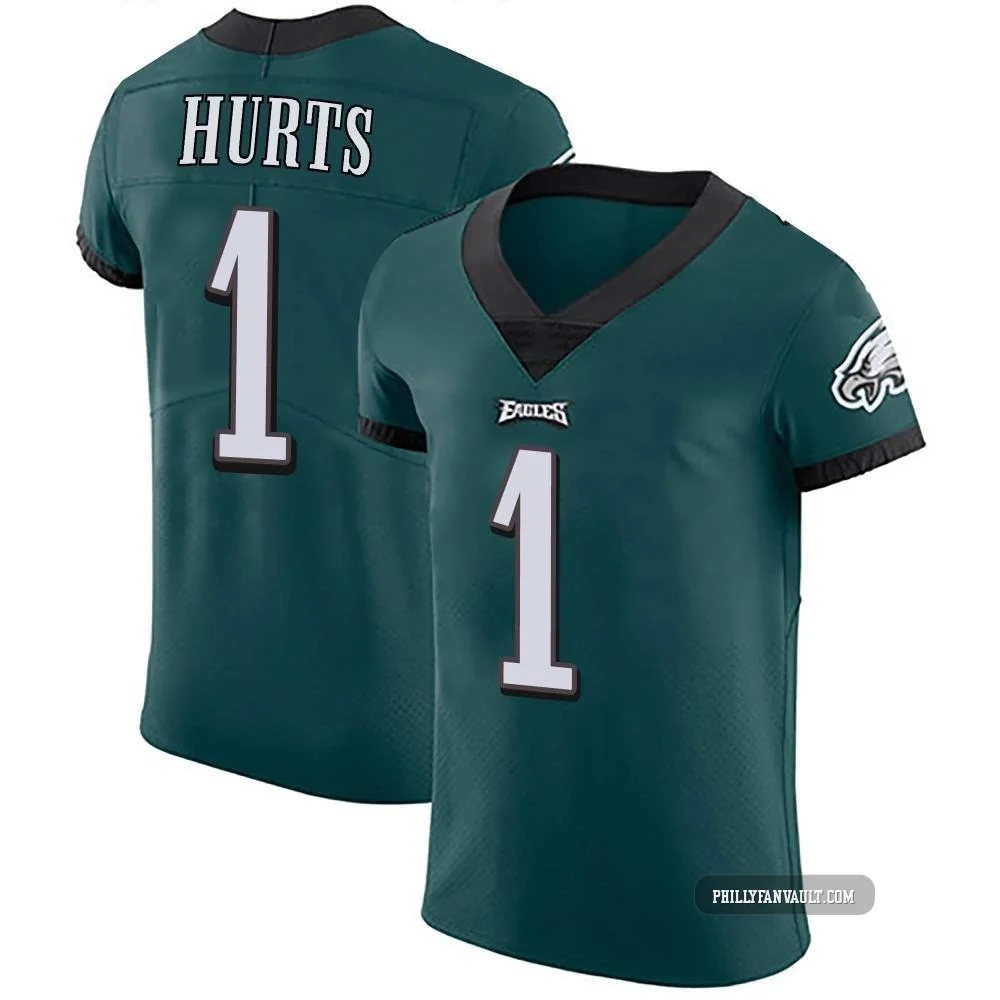 Men's Jalen Hurts ＃1 Philadelphia Eagles Green Elite Midnight Team Color Vapor Untouchable Jersey