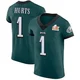 Men's Jalen Hurts ＃1 Philadelphia Eagles Green Elite Midnight Team Color Vapor Untouchable Super Bowl LIX Jersey