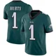Men's Jalen Hurts ＃1 Philadelphia Eagles Green Limited Midnight Team Color Vapor Untouchable Jersey