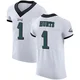 Men's Jalen Hurts ＃1 Philadelphia Eagles White Elite Vapor Untouchable Jersey