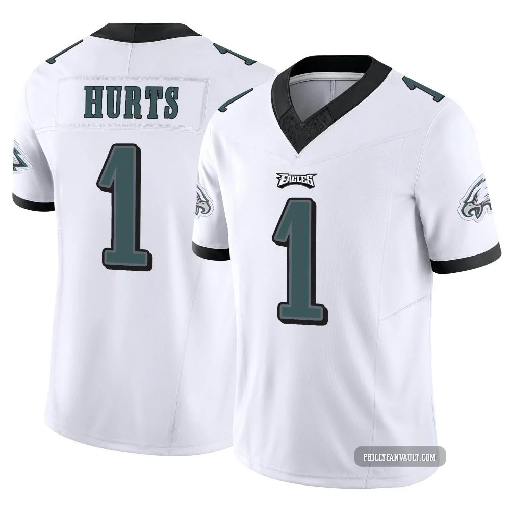 Men's Jalen Hurts ＃1 Philadelphia Eagles White Limited Vapor F.U.S.E. Jersey