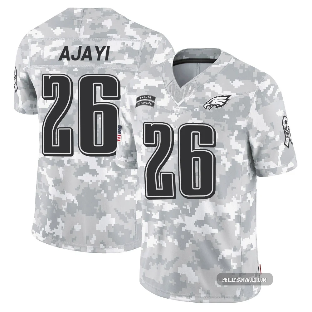 Men's Jay Ajayi ＃26 Philadelphia Eagles Arctic Camo Limited 2024 Salute to Service Jersey