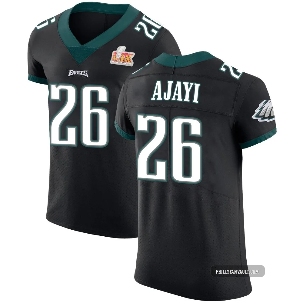 Men's Jay Ajayi ＃26 Philadelphia Eagles Black Elite Alternate Vapor Untouchable Super Bowl LIX Jersey