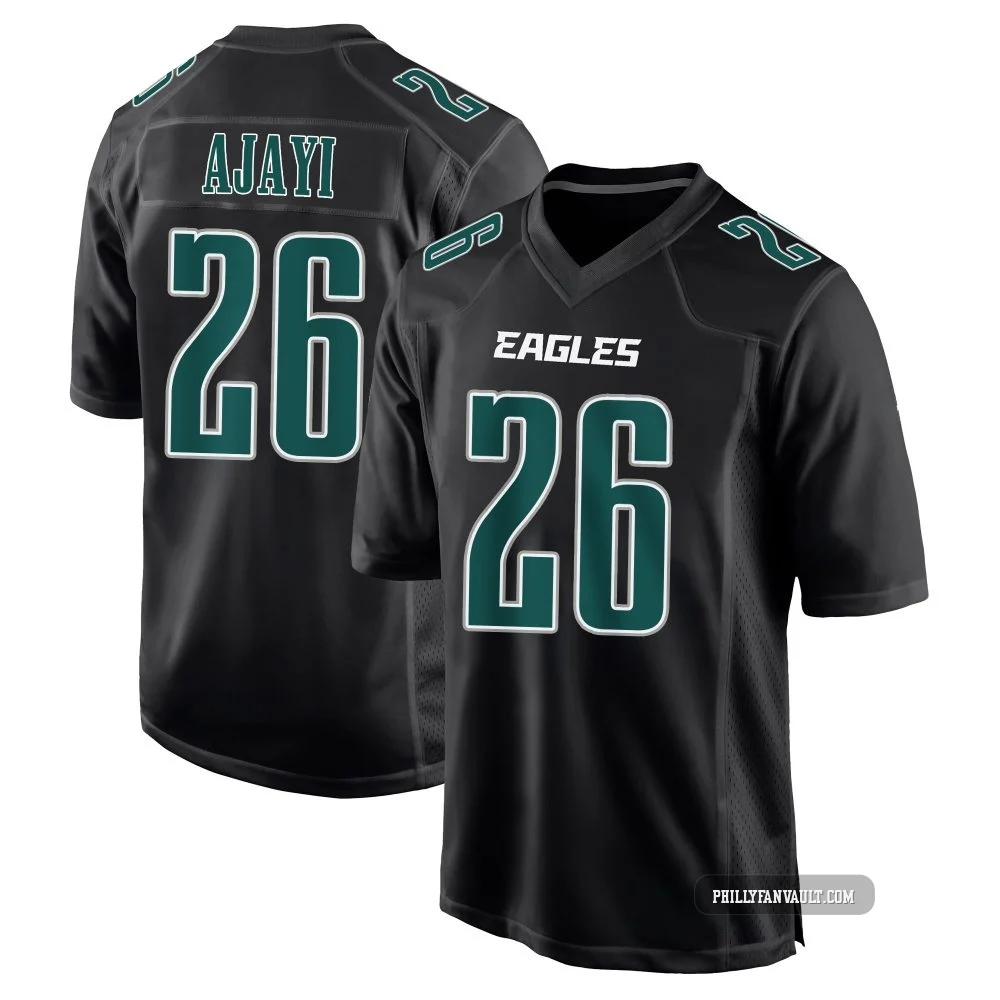 Men's Jay Ajayi ＃26 Philadelphia Eagles Black Game Carbon Fashion Jersey