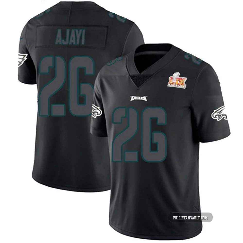 Men's Jay Ajayi ＃26 Philadelphia Eagles Black Impact Limited Super Bowl LIX Jersey