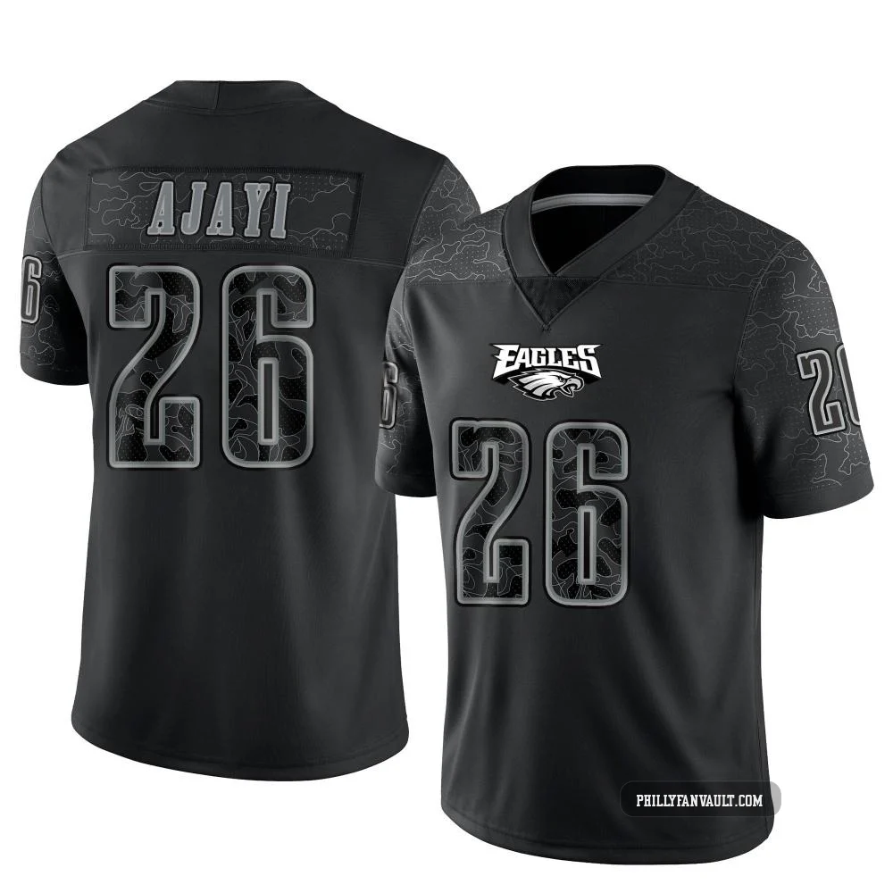 Men's Jay Ajayi ＃26 Philadelphia Eagles Black Limited Reflective Jersey