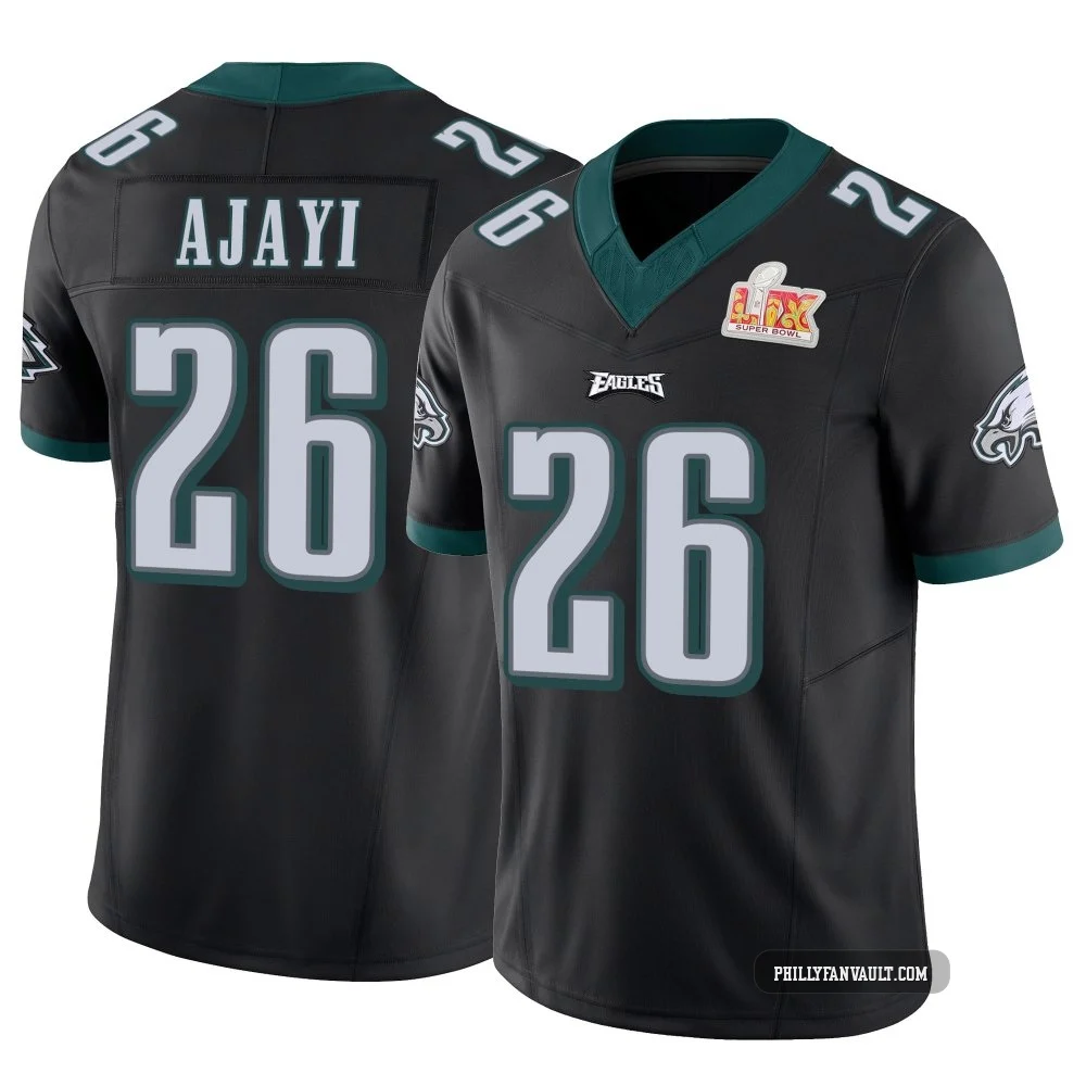 Men's Jay Ajayi ＃26 Philadelphia Eagles Black Limited Vapor F.U.S.E. Super Bowl LIX Jersey