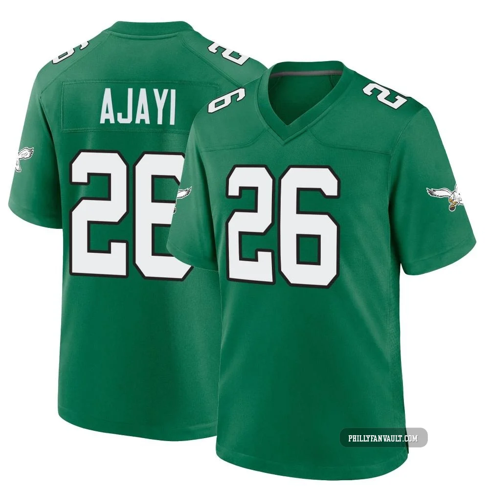 Men's Jay Ajayi ＃26 Philadelphia Eagles Green Game Kelly Alternate Jersey