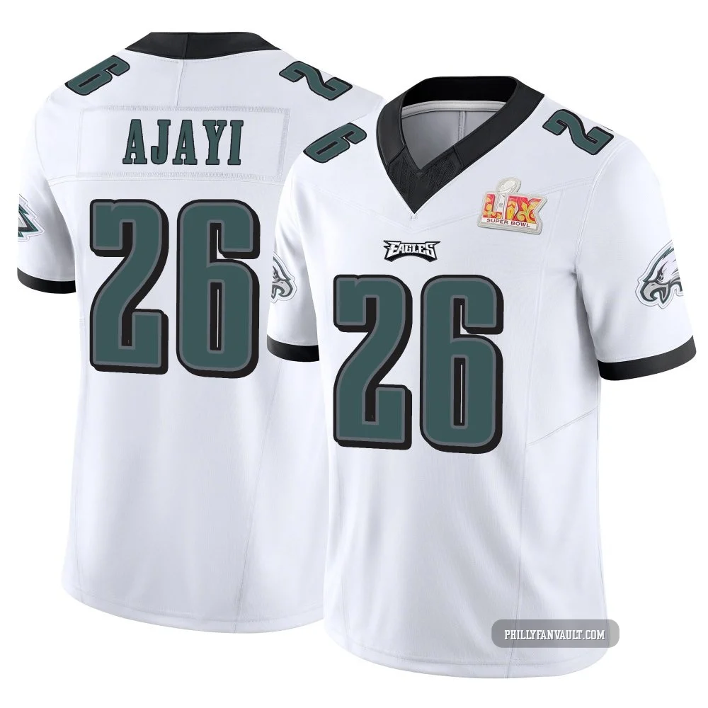 Men's Jay Ajayi ＃26 Philadelphia Eagles White Limited Vapor F.U.S.E. Super Bowl LIX Jersey
