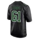 Men's Joe Evans ＃61 Philadelphia Eagles Black/Kelly Game Carbon Green Fashion Jersey