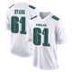 Men's Joe Evans ＃61 Philadelphia Eagles White Game Tundra Fashion Jersey