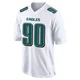 Men's Jordan Davis ＃90 Philadelphia Eagles White Game Tundra Fashion Jersey