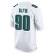 Men's Jordan Davis ＃90 Philadelphia Eagles White Game Tundra Fashion Jersey