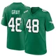 Men's J.T. Gray ＃48 Philadelphia Eagles Green Game Kelly Alternate Jersey