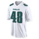 Men's J.T. Gray ＃48 Philadelphia Eagles White Game Tundra Fashion Jersey