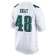 Men's J.T. Gray ＃48 Philadelphia Eagles White Game Tundra Fashion Jersey