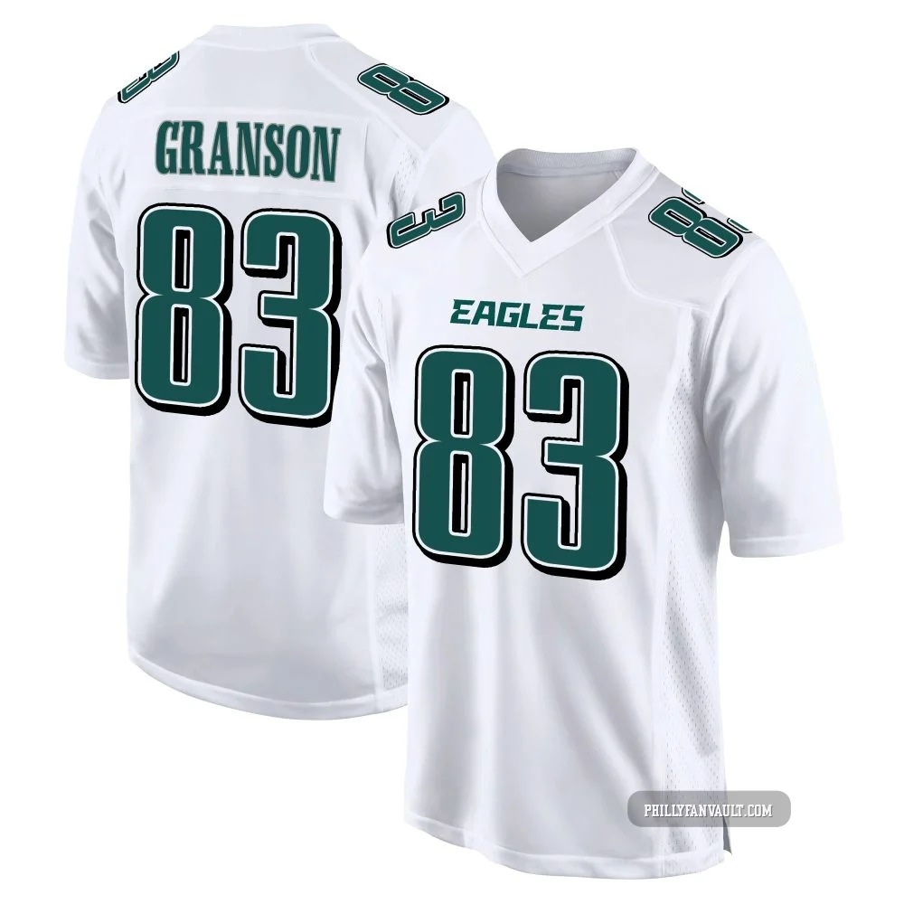 Men's Kylen Granson ＃83 Philadelphia Eagles White Game Tundra Fashion Jersey