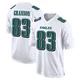 Men's Kylen Granson ＃83 Philadelphia Eagles White Game Tundra Fashion Jersey