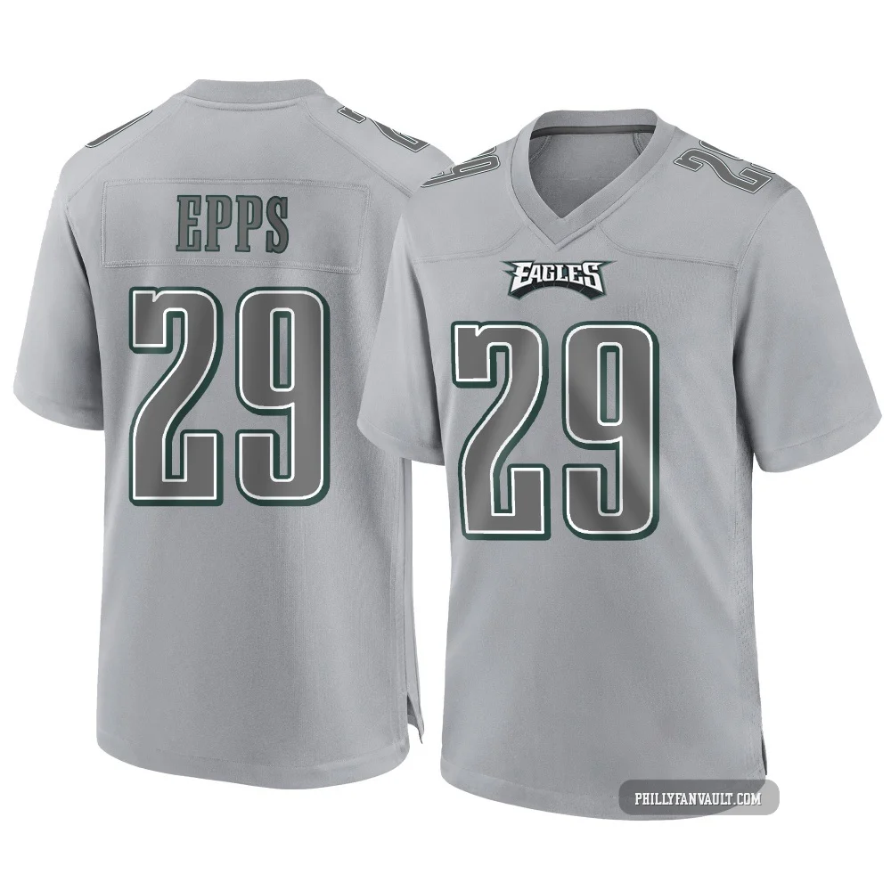 Men's Marcus Epps ＃29 Philadelphia Eagles Gray Game Atmosphere Fashion Jersey
