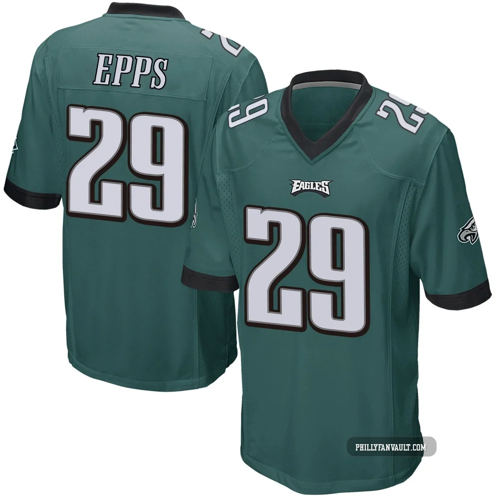 Men's Marcus Epps ＃29 Philadelphia Eagles Green Game Team Color Jersey