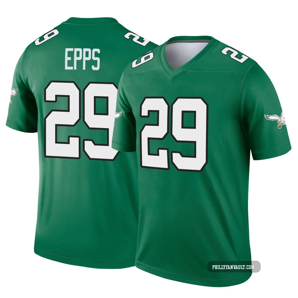 Men's Marcus Epps ＃29 Philadelphia Eagles Green Legend Kelly Alternate Jersey