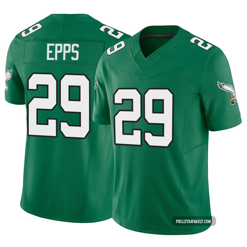 Men's Marcus Epps ＃29 Philadelphia Eagles Green Limited Kelly Alternate Vapor F.U.S.E. Jersey