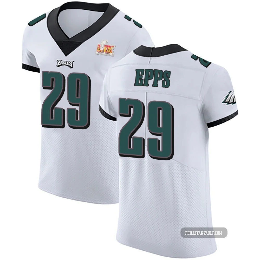Men's Marcus Epps ＃29 Philadelphia Eagles White Elite Vapor Untouchable Super Bowl LIX Jersey