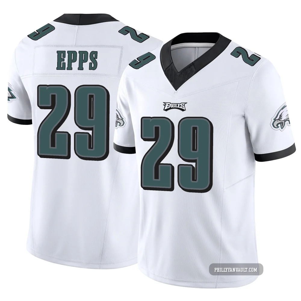 Men's Marcus Epps ＃29 Philadelphia Eagles White Limited Vapor F.U.S.E. Jersey