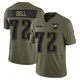 Men's Markel Bell ＃72 Philadelphia Eagles Olive Limited 2025 Salute to Service Jersey