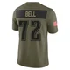 Men's Markel Bell ＃72 Philadelphia Eagles Olive Limited 2025 Salute to Service Jersey