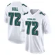 Men's Markel Bell ＃72 Philadelphia Eagles White Game Tundra Fashion Jersey