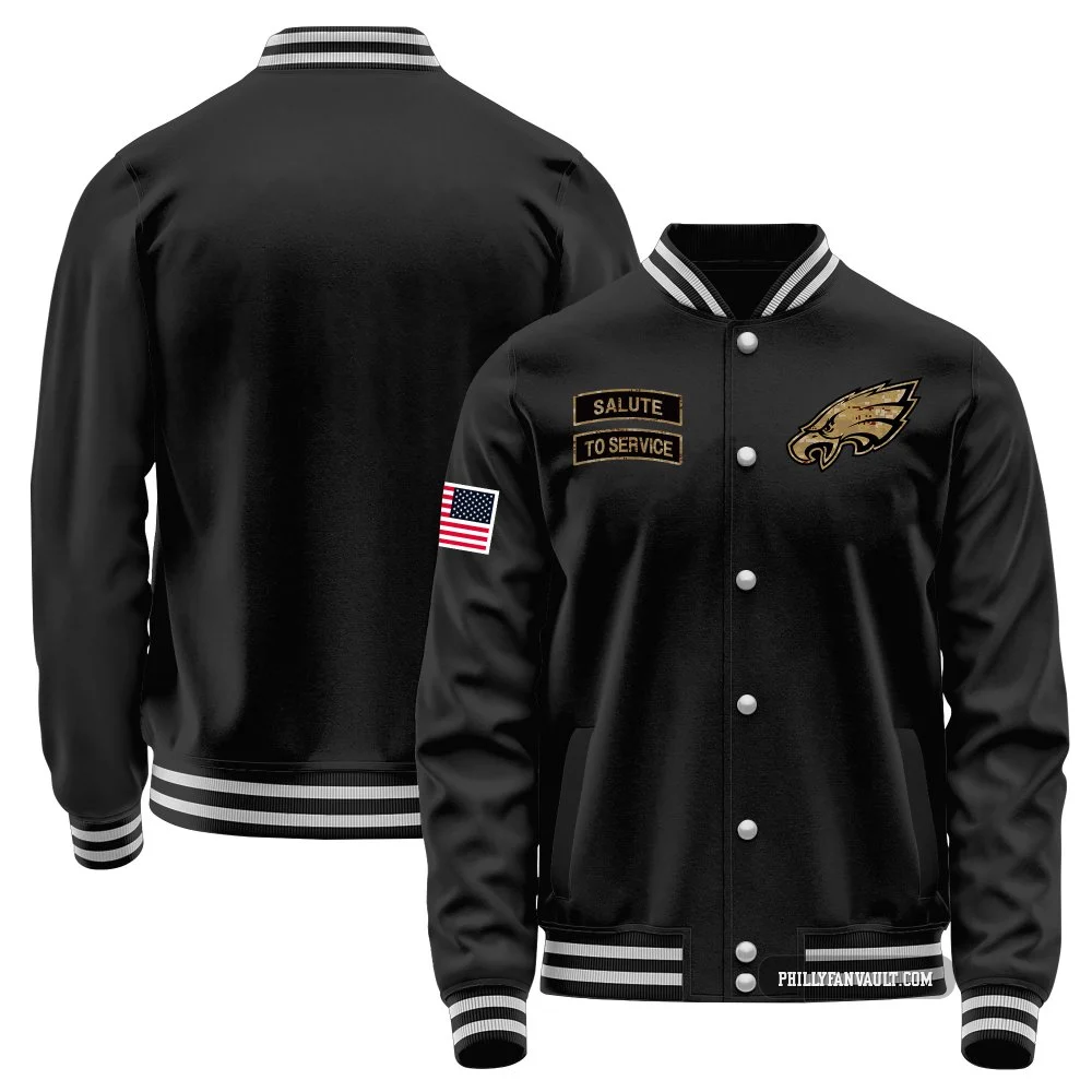 Men's Philadelphia Eagles Black Salute to Service Sideline Performance Jacket