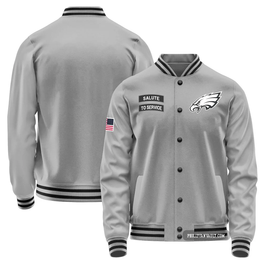 Men's Philadelphia Eagles Gray Salute to Service Performance Jacket