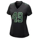 Women's BJ Mayes ＃49 Philadelphia Eagles Black/Kelly Game Carbon Green Fashion Jersey